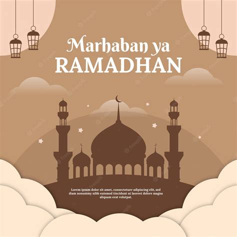 Premium Vector Marhaban Ya Ramadan Illustration