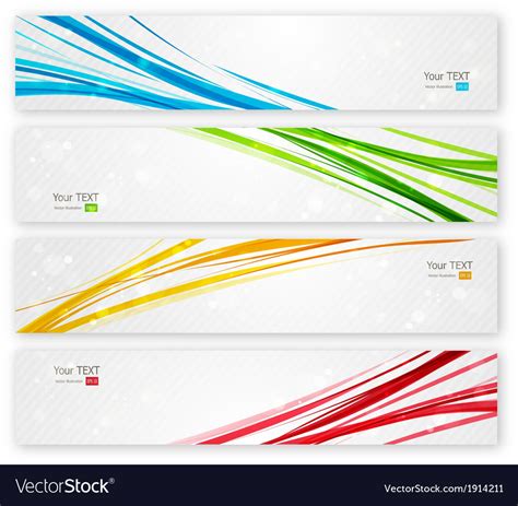 Abstract Color Lines Banner Royalty Free Vector Image