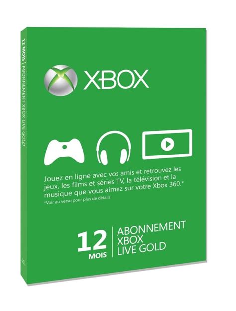 Abonnement Xbox Live Gold 12 Mois à 39 € Profitez Du Meilleur Du Xbox
