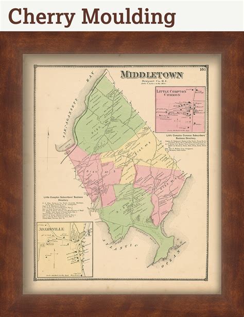 Middletown Rhode Island 1870 Map