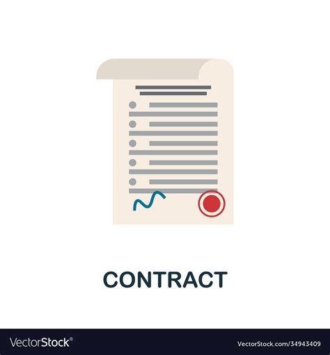 Contract Icon Simple Element From Human Resources Vector Image