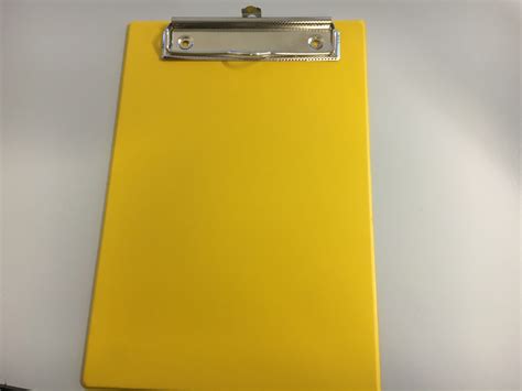A4 Clipboard Yellow Plastafab