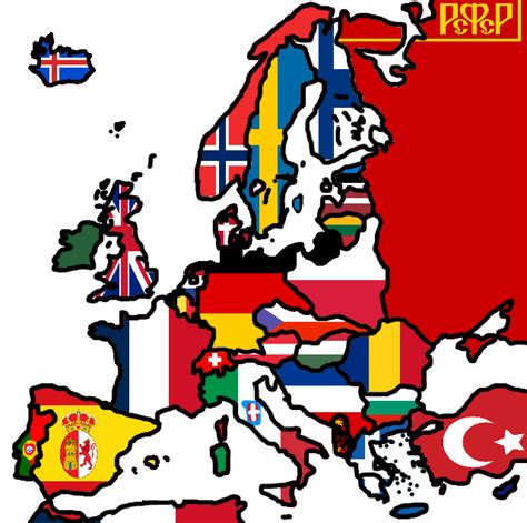 Flag Map Of Europe In 1913 1921 Rvexillology