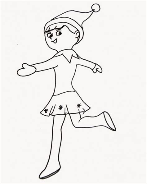 All your elf needs is some crayons or markers nearby to color this cute coloring page that is just their size. Printable Girl Elf On The Shelf Coloring Pages - Coloring Home