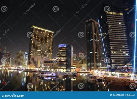 Dubai Marina United Arab Emirates Editorial Stock Image Image Of