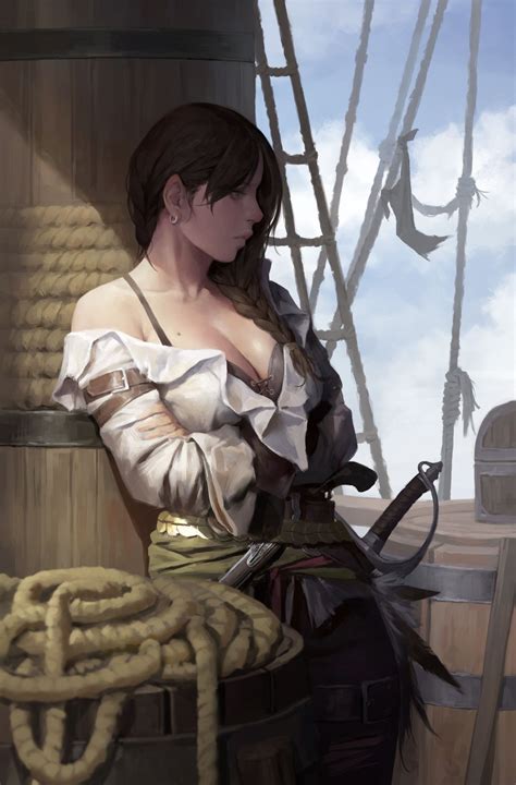 artstation female pirate dongho kang pirate art pirate woman anime poses female