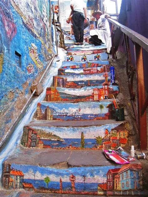 Street Art On Stairs Beautiful Examples
