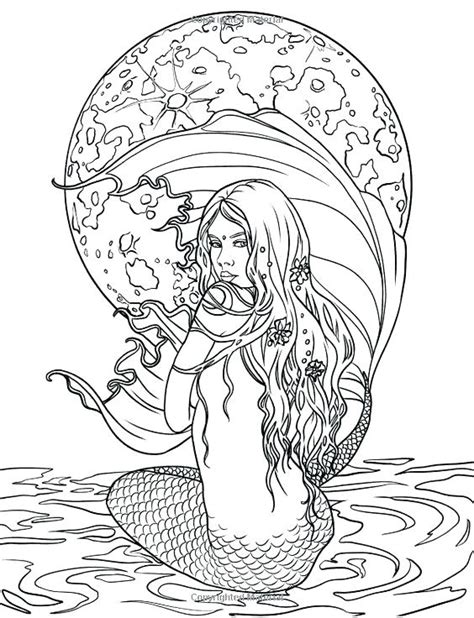 Or maybe, they're swimming home after a here's a beautiful coloring page of a princess mermaid. Mermaid Adult Coloring Pages at GetColorings.com | Free ...