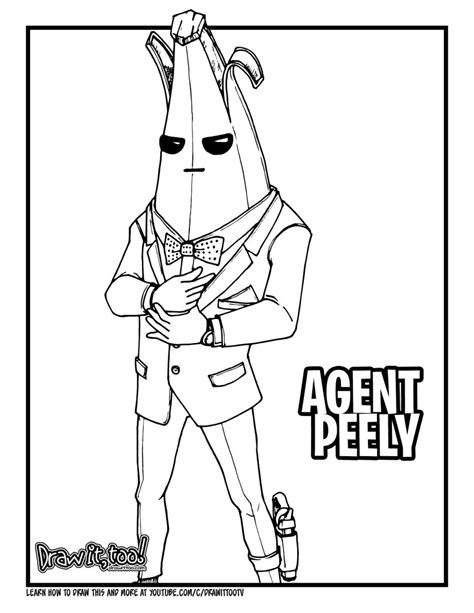 Fortnite Coloring Pages Agent Peely Skin Coloring Pages Cute Images