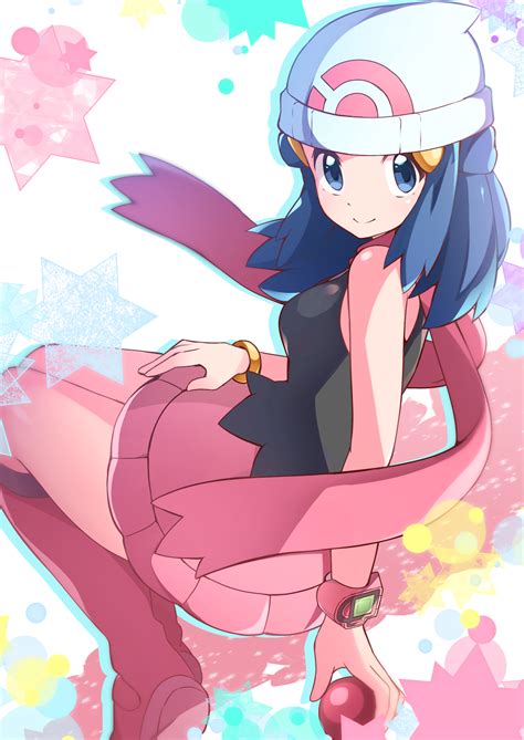 Papel De Parede Anime Meninas Anime Dawn Pokemon Cabelo Longo Cabelo Azul Solo Obra De