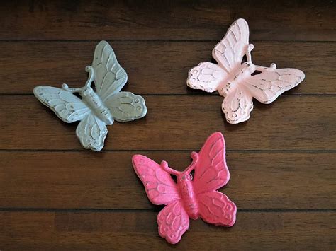 Butterfly Wall Hangings Cast Iron Metal Vintage Inspired