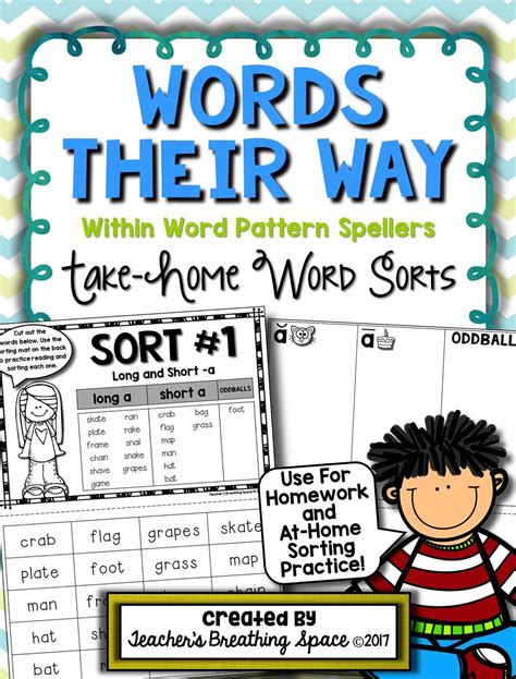Words Their Way Within Word Pattern Take Home Lists And Word Sorts