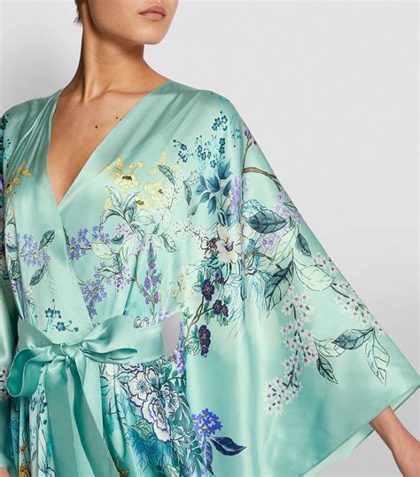 Floral Silk Long Robe