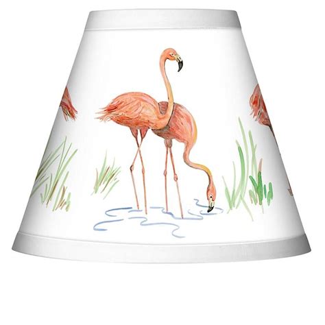 Flock Of Flamingos Giclee Set Of Four Shades X X Clip On T Lamps Plus Flamingo
