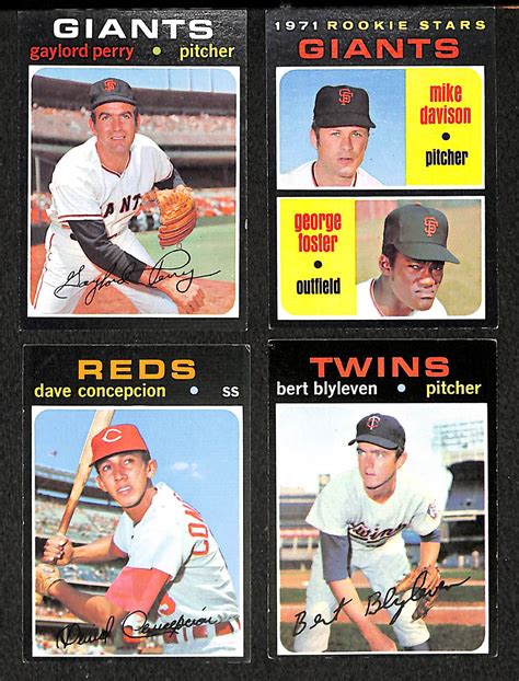 Vintage baseball cards from topps, bowman, fleer, post cereal, old football and basketball cards, 1950's,1960's,1970's,1980's Lot Detail - Lot Of 315 Different 1971 Topps Baseball Cards