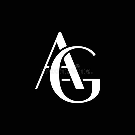Letter Ag Logo Design Template Stock Vector Illustration Of Capital