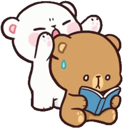 Download Milkandmocha Cute Bears Kawaii Grumpy Read Freetoedit Clipart