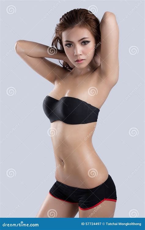 Aziatische Schoonheid Sexy Vrouwenmodel Stock Afbeelding Afbeelding