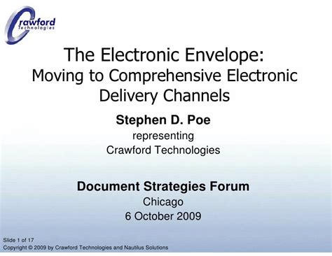 Electronic Envelope 2009 Document Strategy Forum