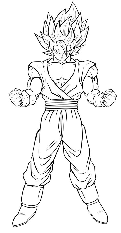 Based on the dragon ball manga series written by akira toriyama, dragon ball z corresponds to volumes 17 to 42 of the manga that was released in currently in the 3rd box with 52 episodes already released. Super Goku Coloring Pages 2 by Kelly | Super coloring pages, Dragon coloring page, Dragon ball image