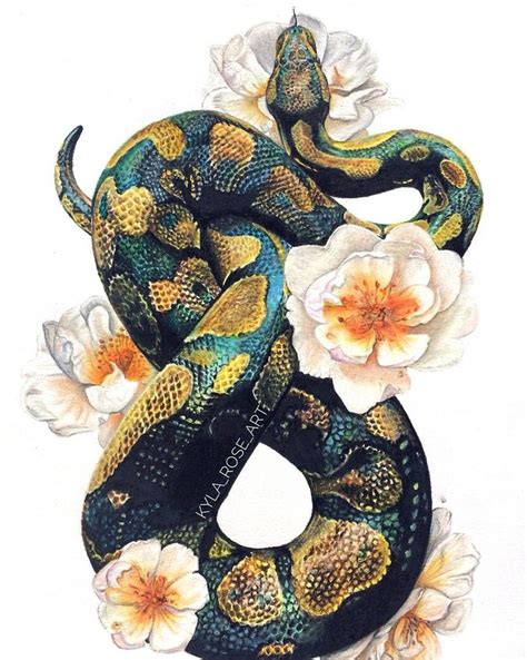 Each art print is custom trimmed and includes a border for easy framing. Snake art print | Snake art, Drawings, Art