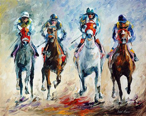 Horse Racing Oil Painting Directly From The Artist