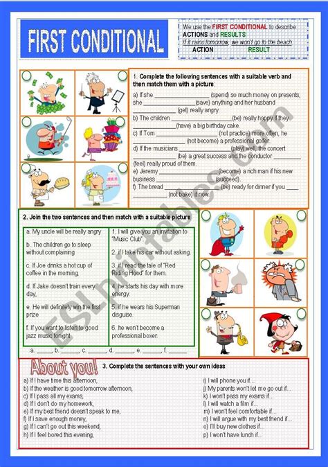 First Conditional Esl Worksheet By Nuria