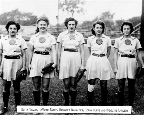 All American Girls Baseball League 1945 By Vintage Photography Bentley Art Publishing