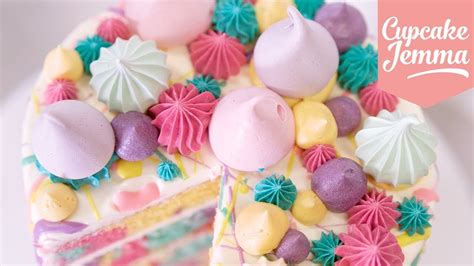 Rainbow Pastel Marble Splat Cake Cupcake Jemma Youtube