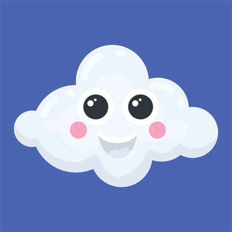 Emoji De Nube Feliz 16283869 Vector En Vecteezy