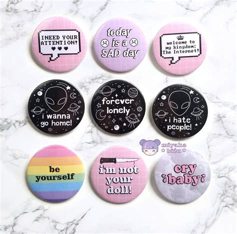 Tumblr Aesthetic Pin Badge Button 44cm 173 Etsy Cute Crafts Diy