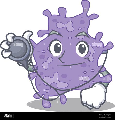 Staphylococcus Aureus In Doctor Cartoon Character With Tools Stock