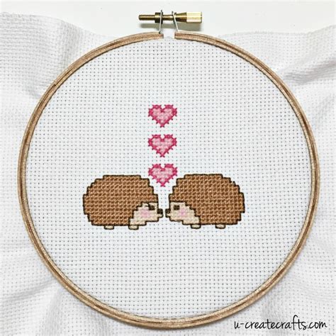 Discover thousands of more patterns to print online instantly at crosstitch.com. Cross Stitch Pattern - Valentine Hedgehogs