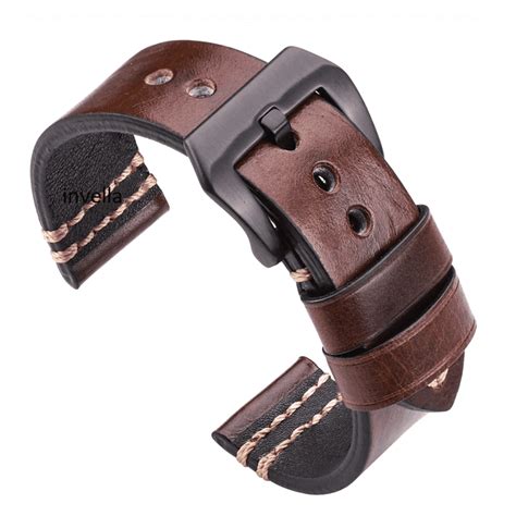 Invella Premium Leather Watch Strap Fossil Gen 5 Carlyle Hr Dark Brown