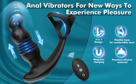 Male Anal Toys Cock Ring Sex Toys Vibrators With Remote Control 7 Vibration And 3 Thrusting Modes