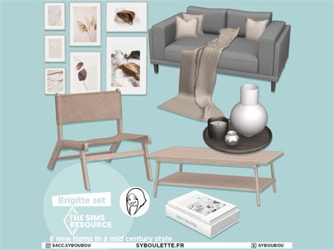 The Sims Resource Brigitte Living Room Set