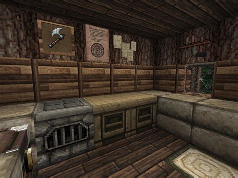 Minecraft Woodsmiths Workstation Interior 2 By Lilgamerboy14 On