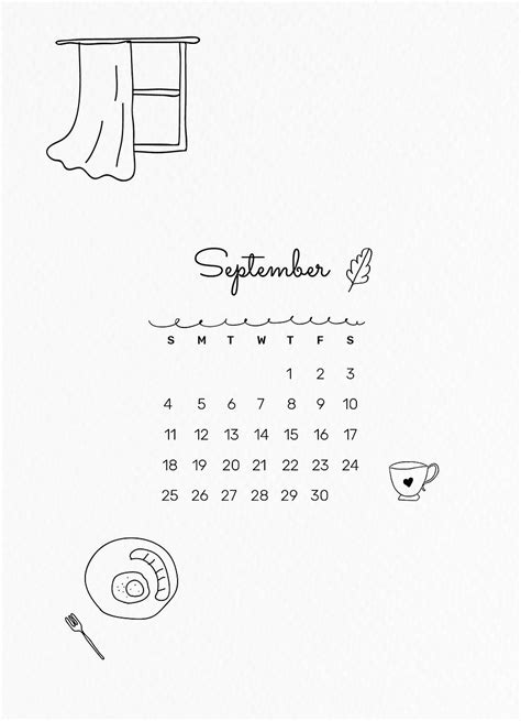 Doodle 2022 September Calendar Printable Premium Photo Rawpixel
