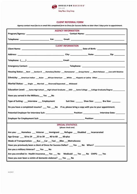 Mention your referral within the first paragraph of your note. Client Referral form Template in 2020 | Referrals ...