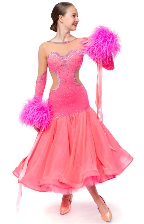 Junior Ballroom Dress Pink Grapefruit Sasuel Ballroom Dress