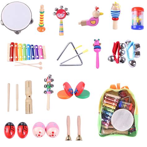 24pcs Childrens Wooden Percussion Instruments Promote Early Education