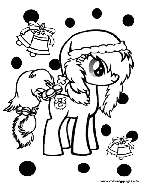 My Little Pony Christmas Coloring Pages For Kids Drawing With Crayons