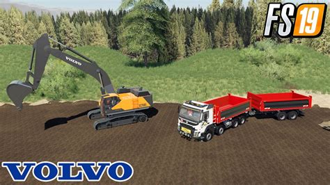 Fs19 New Volvo Ec 750el Mining Excavator Yukon River Valley Map