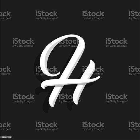 Surat Logo Tulisan Tangan Vektor H Ilustrasi Stok Unduh Gambar