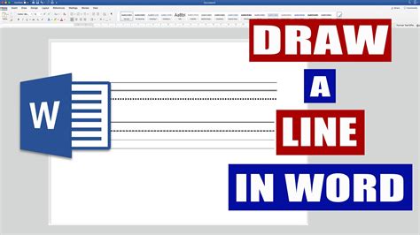 How To Draw A Line In Word Microsoft Word Tutorials Youtube