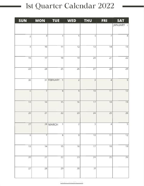 3 Month Calendar Printables 2022 And 2023 ⋆ Love Our Real Life