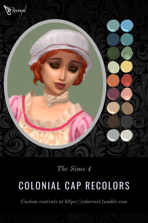 Ts4 Colonial Cap Recolors Sims 4 Sims Sims 4 Characters