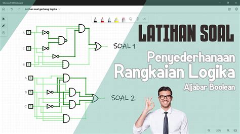 Bahas Soal Penyederhanaan Rangkaian Logika Dengan Aljabar Boolean