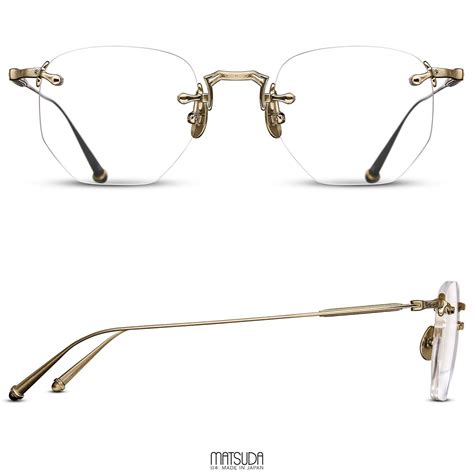 the matsuda eyewear the m3104 eyeglasses for men is a classic hexagonal drill mount style