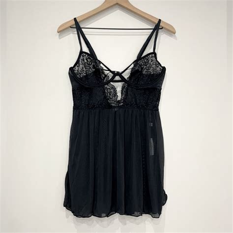 Adore Me Intimates And Sleepwear Adore Me Nwt Rae Contour Black Lace